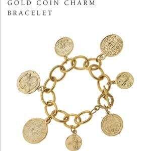 Gold coin charm bracelet